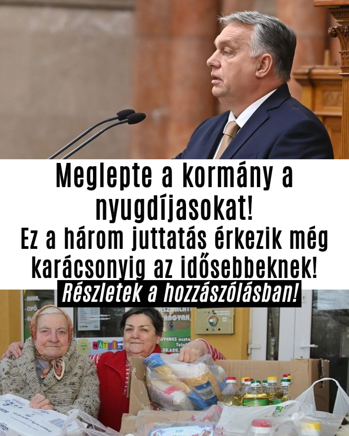 Meglepte a kormány a nyugdíjasokat!
