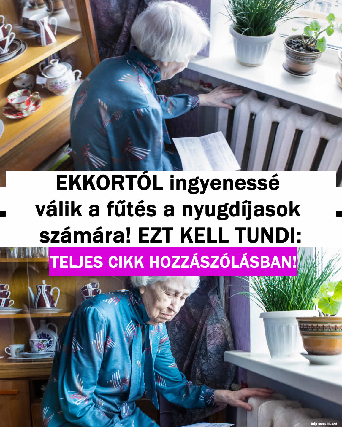 Ingyenessé válik a fűtés a nyugdíjasok számára