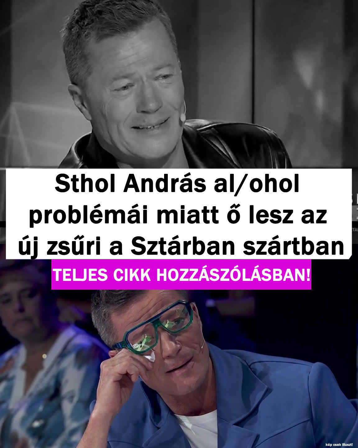 Sthol Buci alk0h0l problémái miatt ő lesz a Zsűri