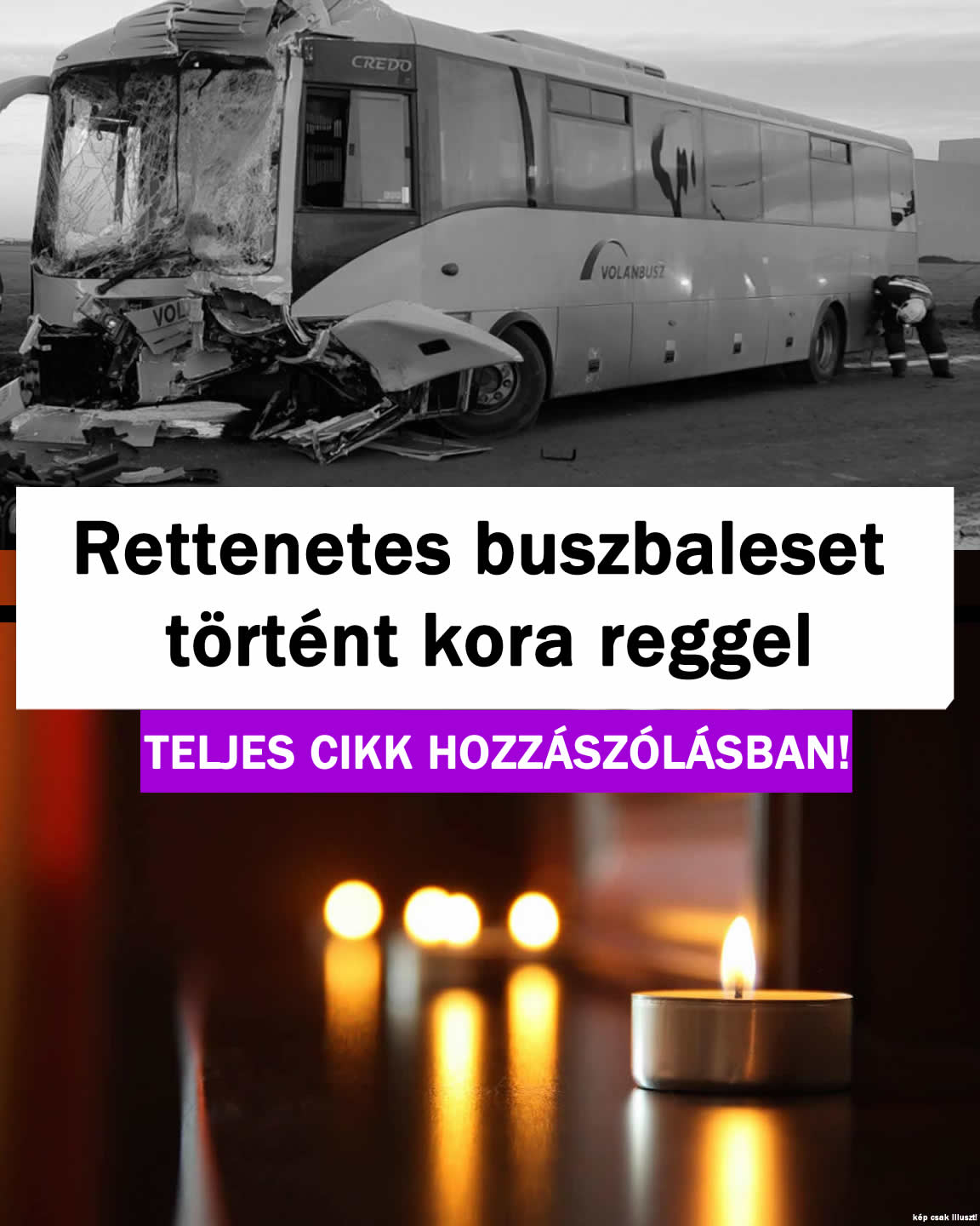 Rettenetes buszbaleset történt kora reggel