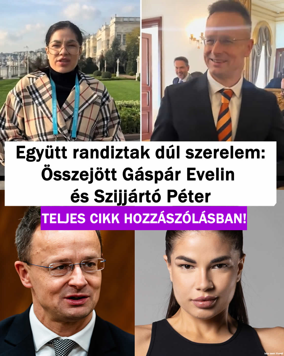 Összejött Gáspár Evelin és Szijjártó itt randiztak: