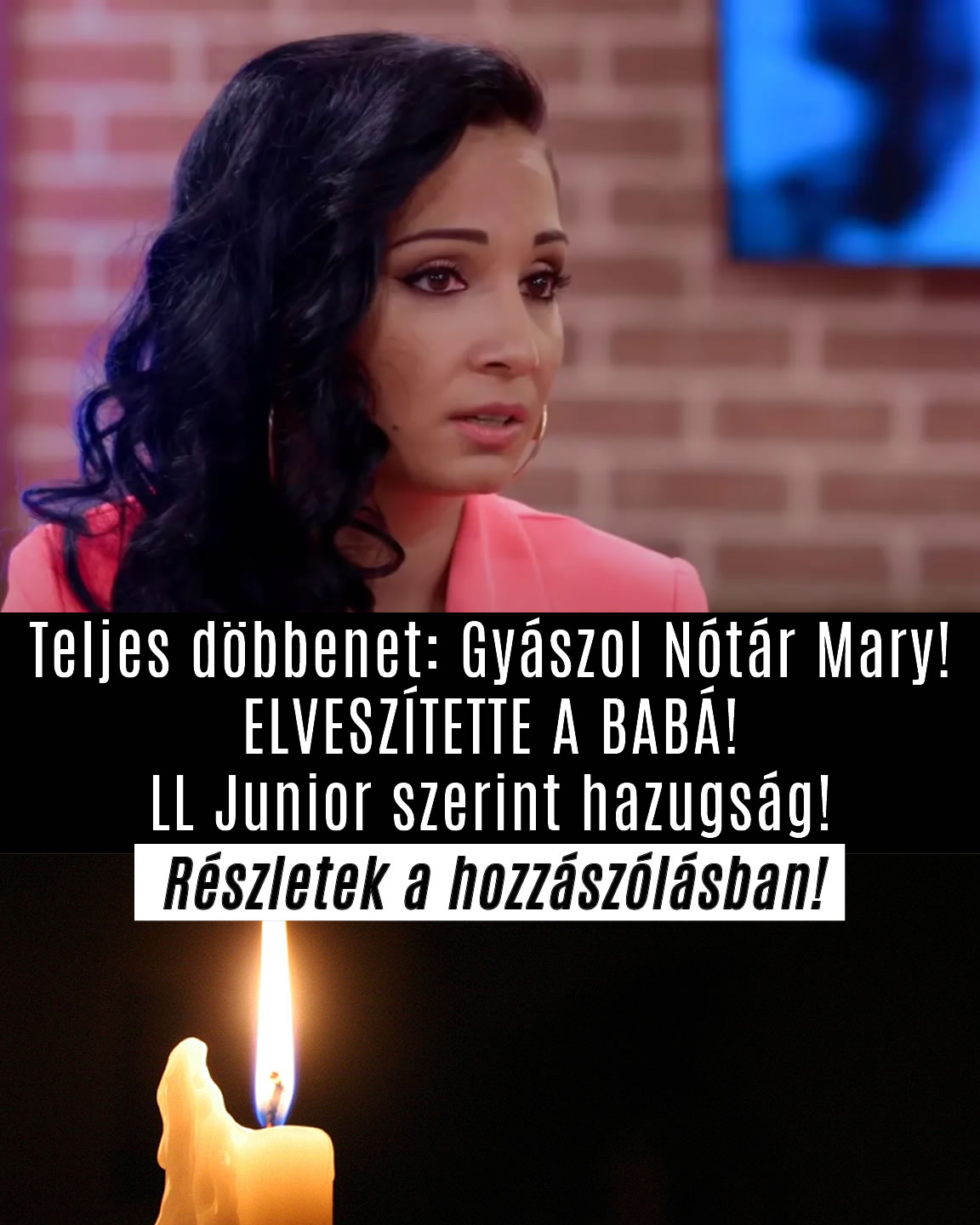Elveszítette a babát Nótár Mary!