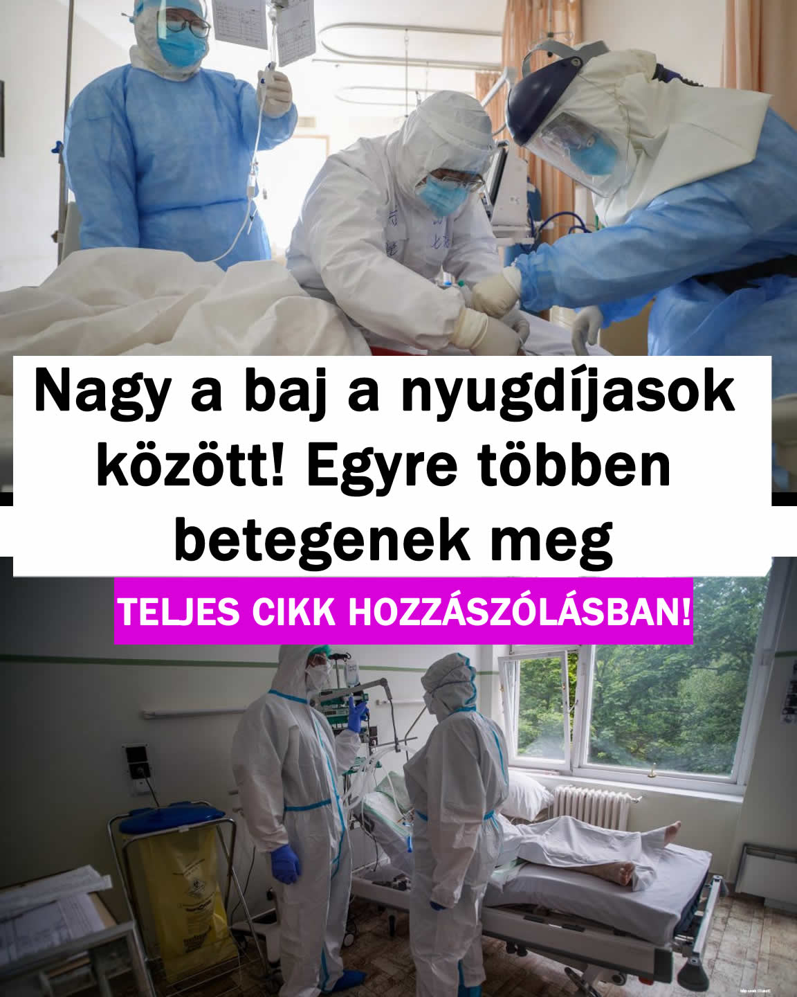 Nagy a baj! Egyre több nyugdíjas betegszik meg!