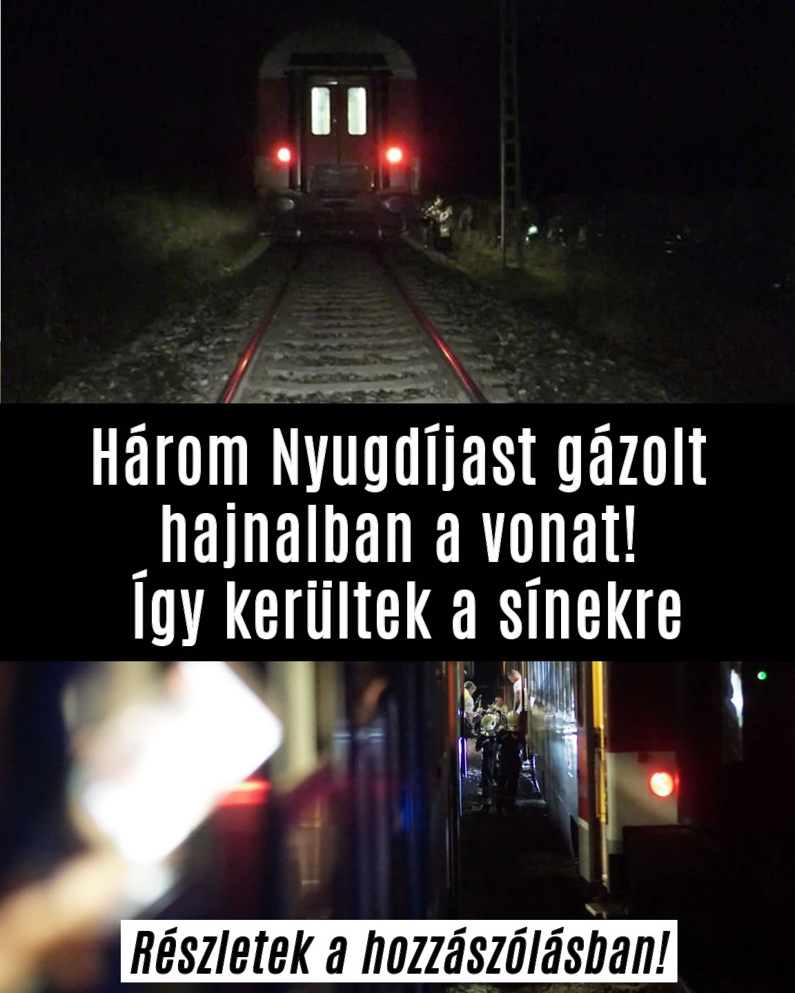 Nyugdíjasokat léptek a sínekre