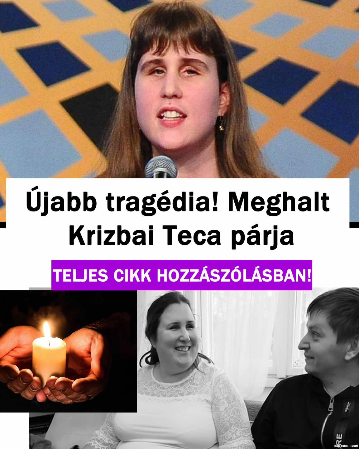 TRAGÉDIA: Meghalt Krizbai Teca párja